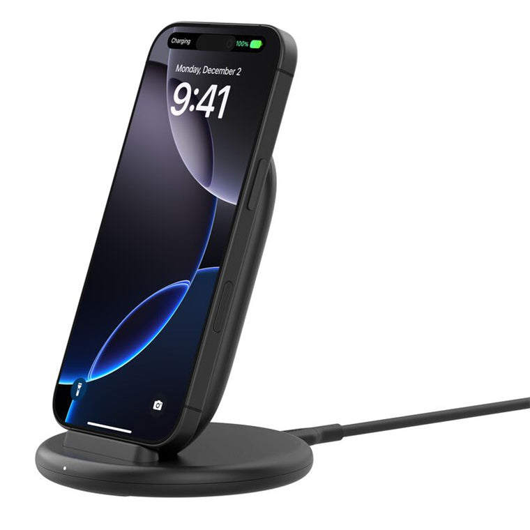 Belkin BoostCharge 15W Kabellose Ladestation – Inklusive 20W USB-C Netzteil (Schwarz)