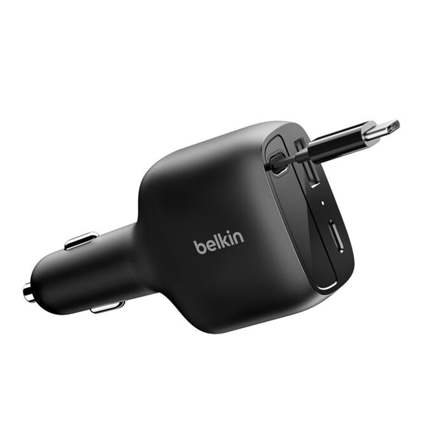 Belkin CCC001FQBK - BoostCharge Retractable Car Charger 75W