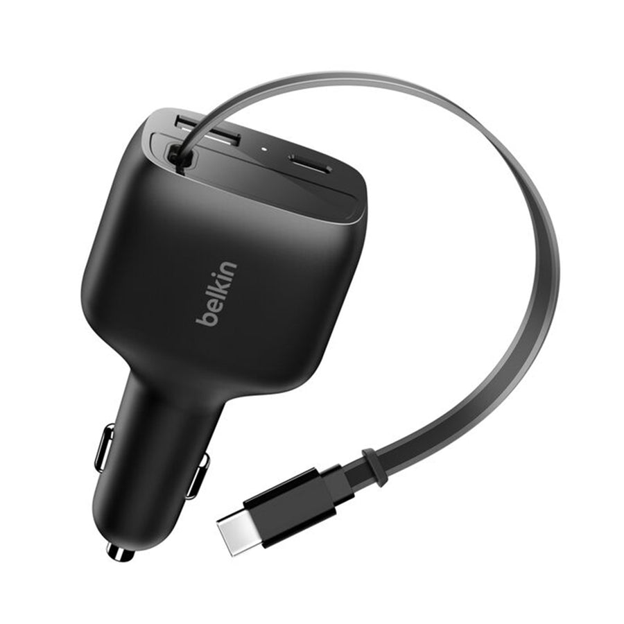 Belkin CCC001FQBK - BoostCharge Retractable Car Charger 75W