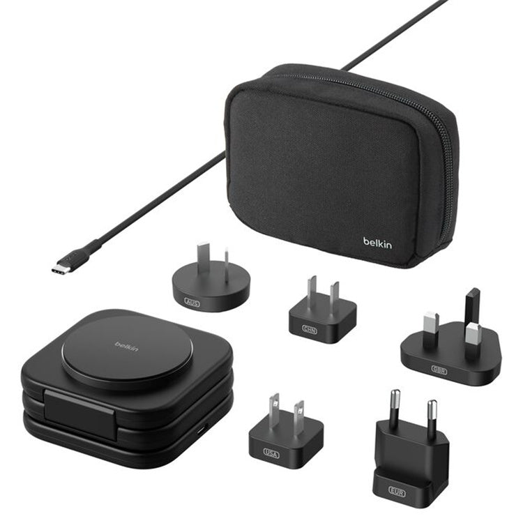 Belkin BoostCharge Pro 3-in-1 Magnetisches Ladepaddel für unterwegs mit Q12 15W