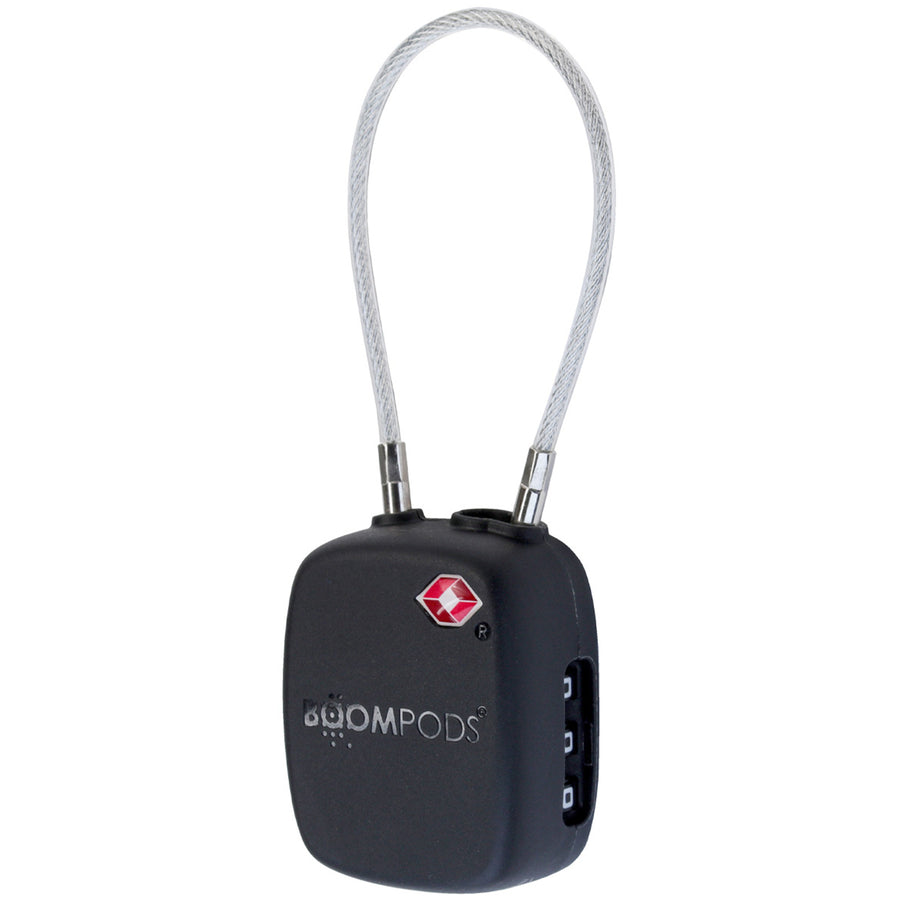 Boompods TTSABK Tracker Lock - Black Easily track your bag with the Apple Find My app. Waterproof (IPX5) and TSA-approved,