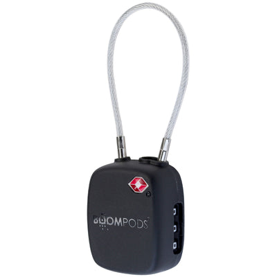 Boompods TTSABK Tracker Lock - Black Easily track your bag with the Apple Find My app. Waterproof (IPX5) and TSA-approved,
