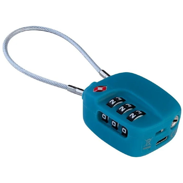Boompods TTSAOB Tracker Lock - Blue Easily track your bag with the Apple Find My app. Waterproof (IPX5) and TSA-approved