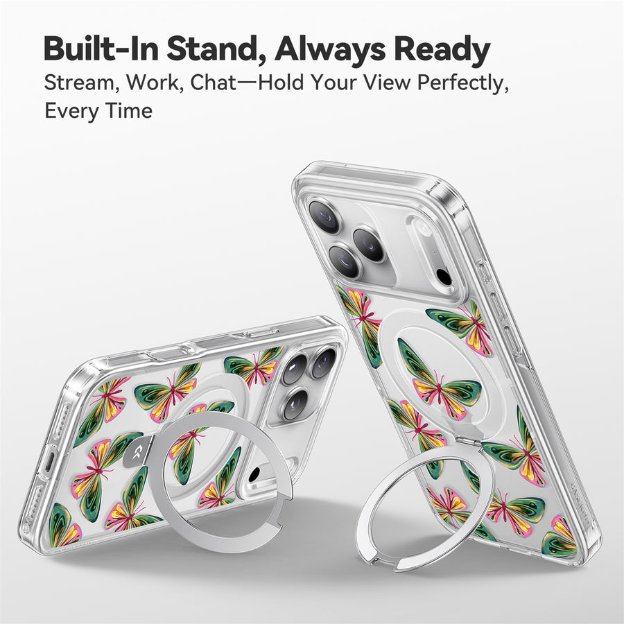 CASEKOO by TORRAS iPhone 17 Pro Max Magnetic Kickstand Case - Butterfly