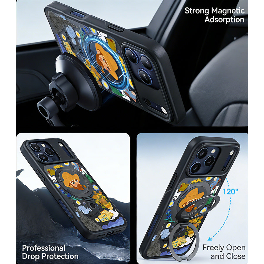 CASEKOO by TORRAS iPhone 17 Pro Max Magnetic Kickstand Case - Artist