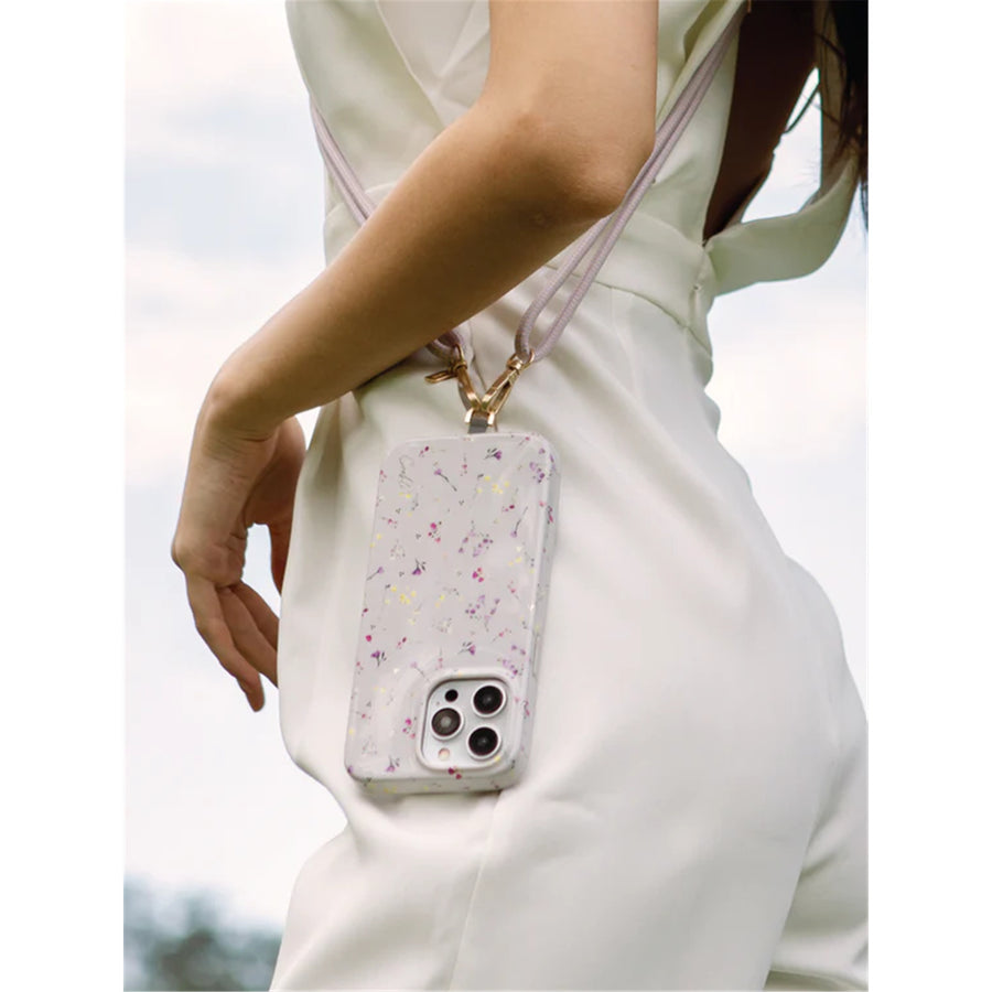 coehl Laurel Universal Lanyard - Misty Mauve Lightweight and Sturdy Design, Adjustable Neck and Crossbody for Phones and Other Accessories, Includes Strap Card for Universal Compatibility across all Phone Cases