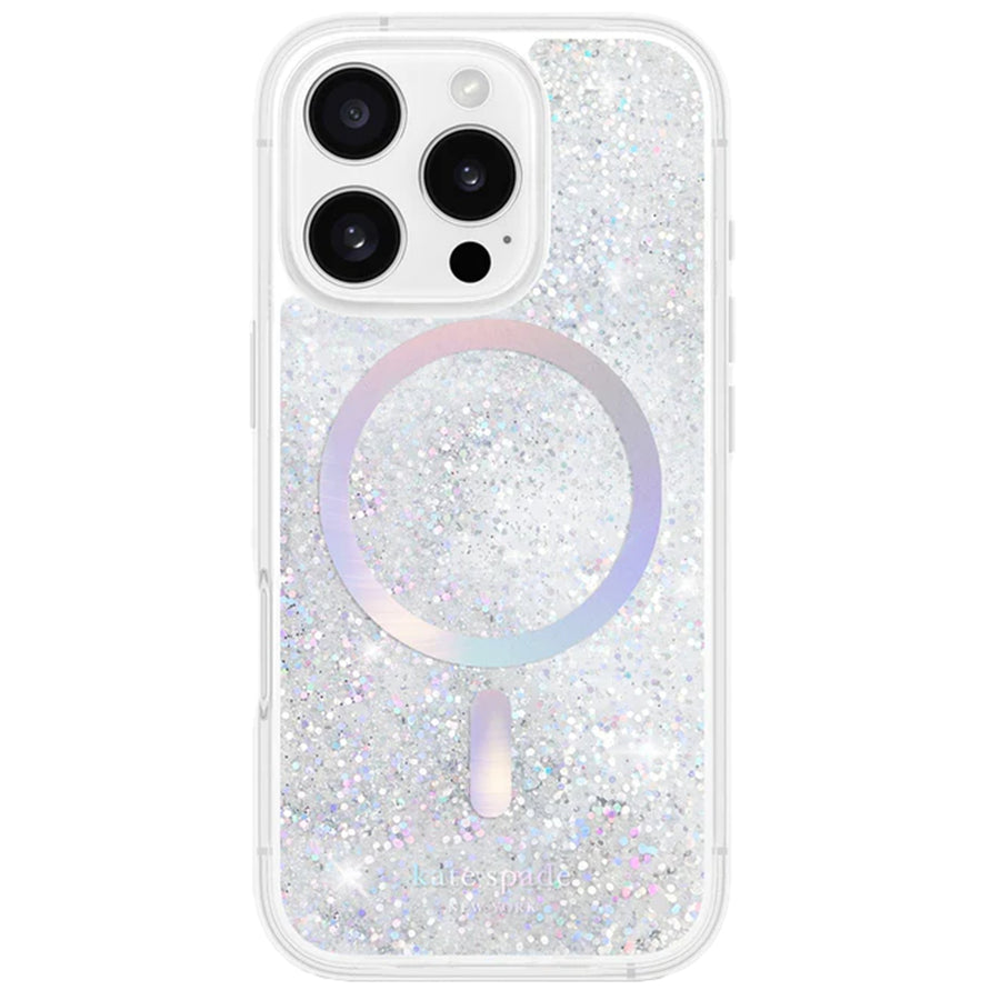 Casemate iPhone 16 Pro  KS055216 Kate Spade Liquid Glitter MagSafe Case - Opal Iridescent