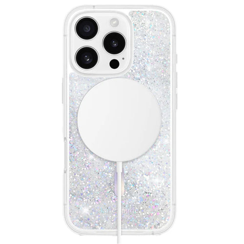 Casemate iPhone 16 Pro  KS055216 Kate Spade Liquid Glitter MagSafe Case - Opal Iridescent