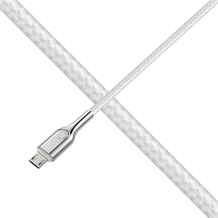 Cygnett Armored 2M Micro to USB-A Cable - White Color