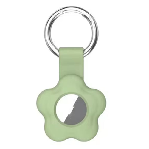 AirTag Silicone Flower Key Ring (2nd Gen/1 Gen) - 4 Pack Green / Pink / Purple / Yellow
