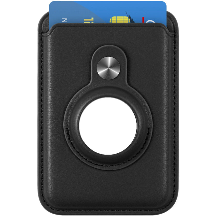 MagSafe Card Wallet with Built-in AirTag Pocket - Black - fit 2-3 cards, Compatible for iPhone 16/15/14/13/12 Series - Compatible with Airtag (2nd Gen/1 Gen)