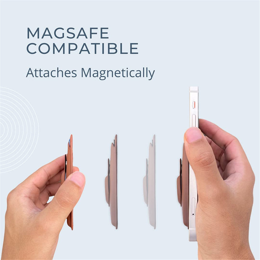 MagSafe Card Wallet with Built-in AirTag Pocket - Black - fit 2-3 cards, Compatible for iPhone 16/15/14/13/12 Series - Compatible with Airtag (2nd Gen/1 Gen)