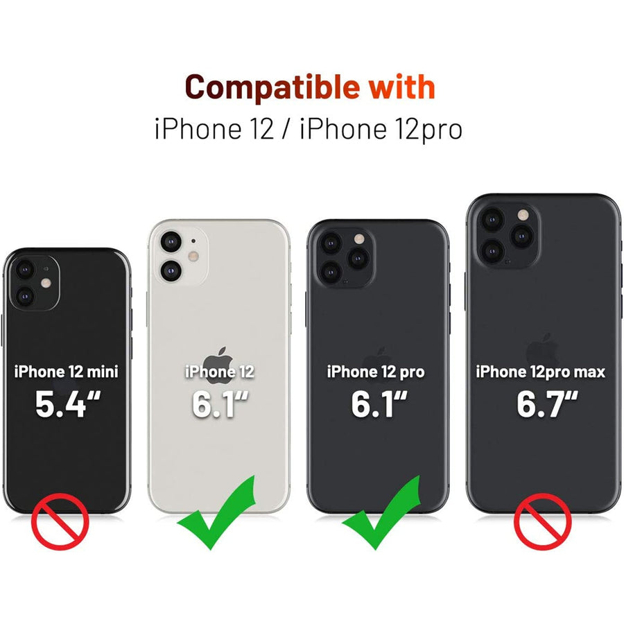 iPhone 12/12 Pro   Flip Wallet Case - Black