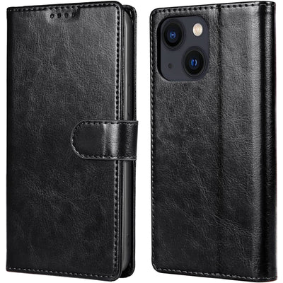 iPhone 14/13   Flip Wallet Case - Black