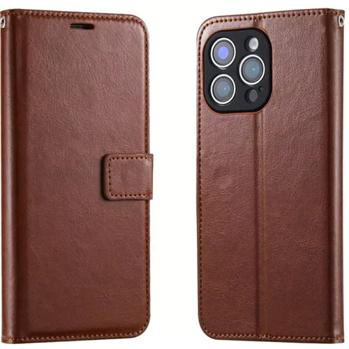 iPhone 12/12 Pro   Flip Wallet Case - Brown