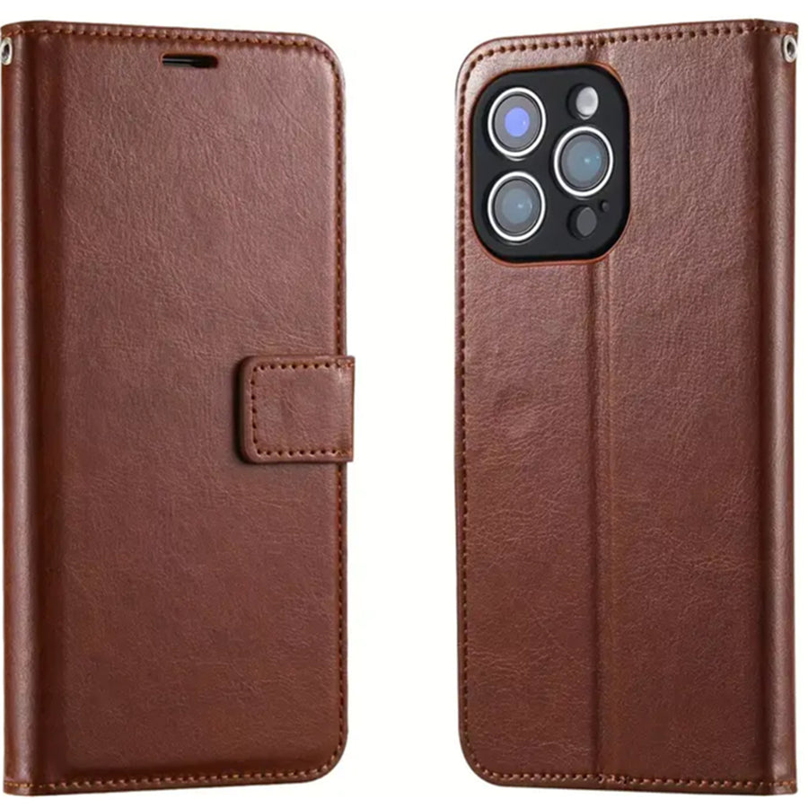 iPhone 12/12 Pro   Flip Wallet Case - Brown