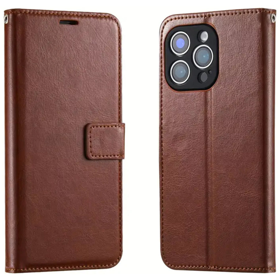 iPhone 13 Pro   Flip Wallet Case - Brown