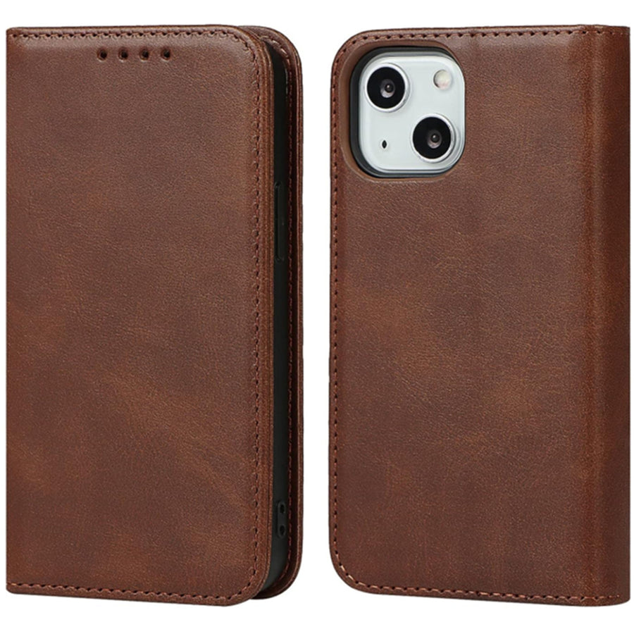 iPhone 15   Flip Wallet Case - Brown