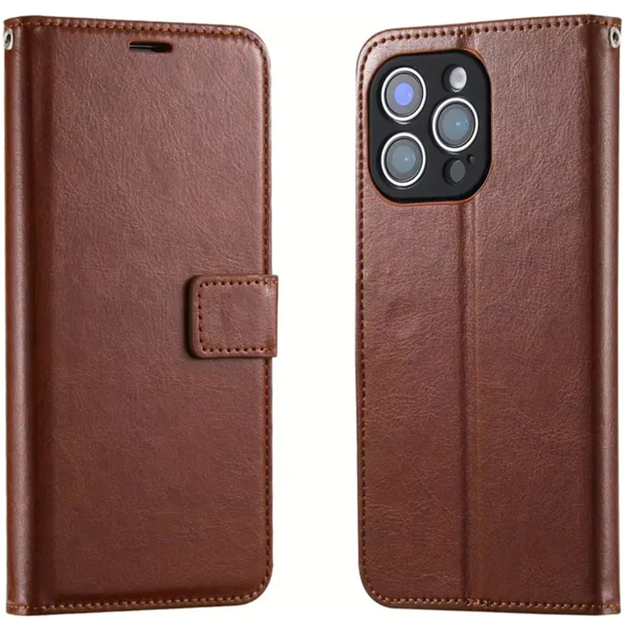 iPhone 15 Pro Max   Flip Wallet Case - Brown