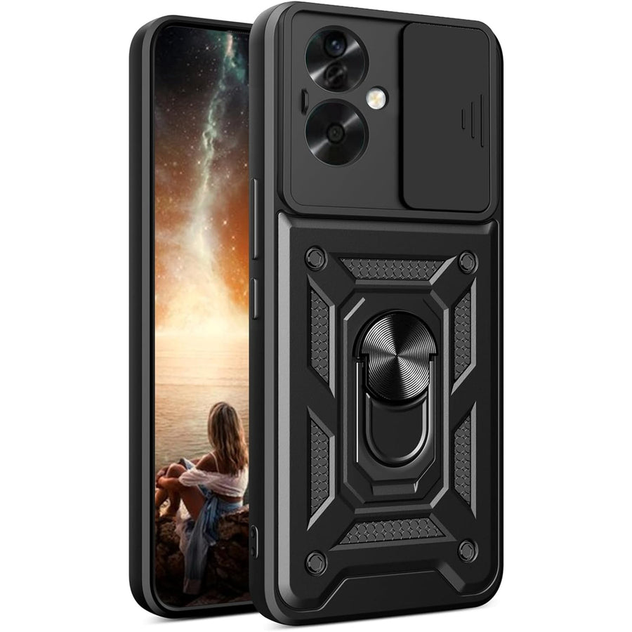 Oneplus Nord N30 SE   Rugged Kickstand Case - Black