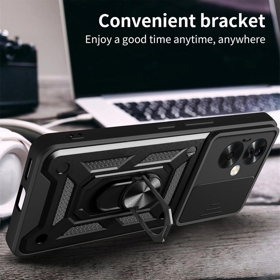 Oneplus Nord N30 SE   Rugged Kickstand Case - Black