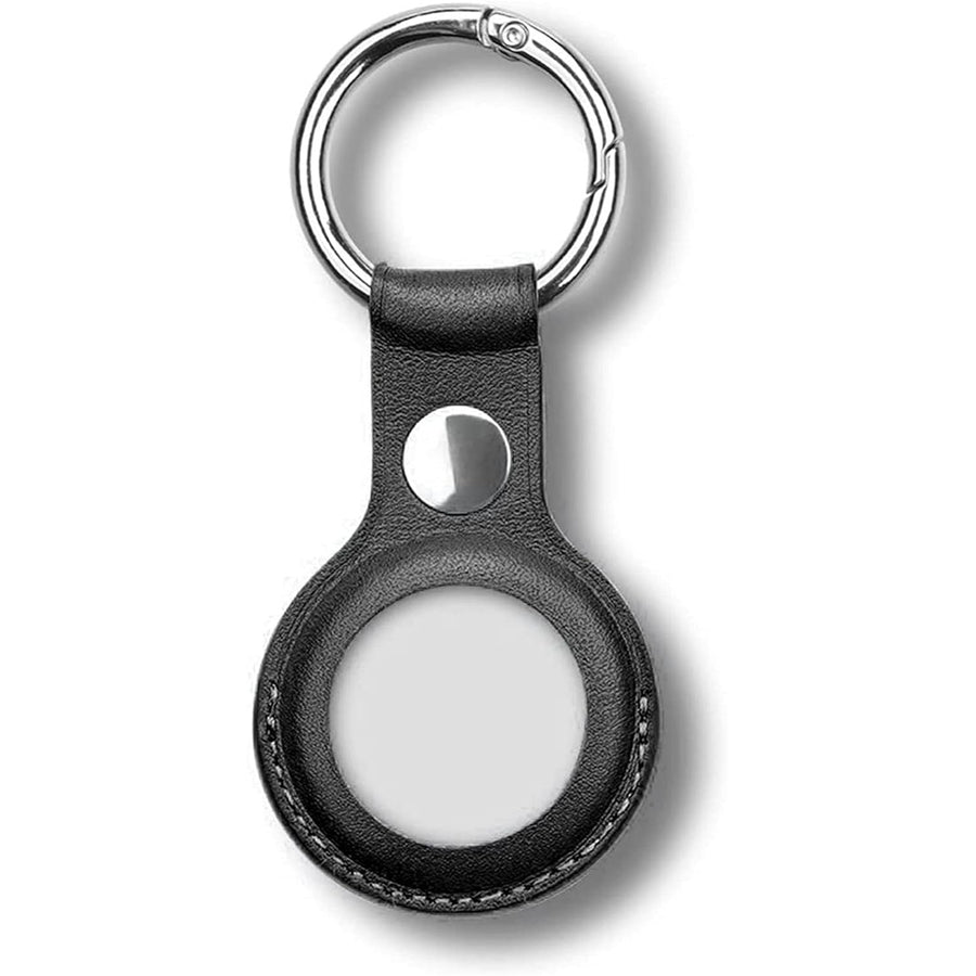 Leather MPPGEN0706 Leather Key Ring for Airtag (2nd Gen/1 Gen) - Black
