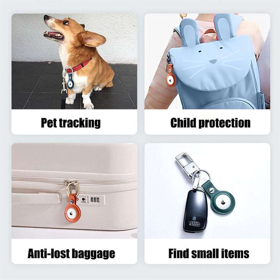 Silicone Key Ring for Airtag (2nd Gen/1 Gen) - Brown