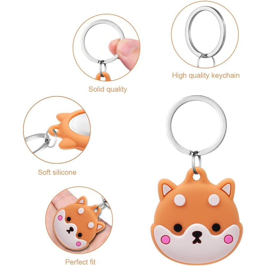 Silicone Protective Key Ring Case for Airtag - Dog (2nd Gen/1 Gen) - Lightweight