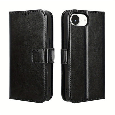 iPhone 17e/16e   Flip Wallet Case - Black