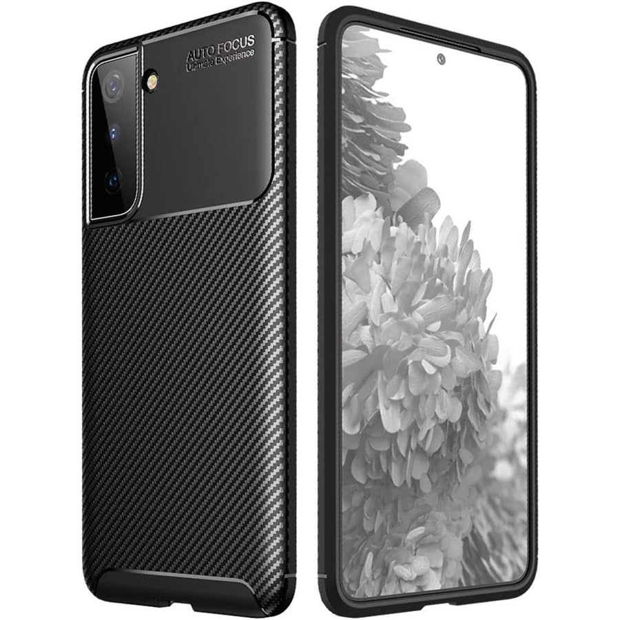 Galaxy S21+   Carbon Fibre Rugged Case - Black