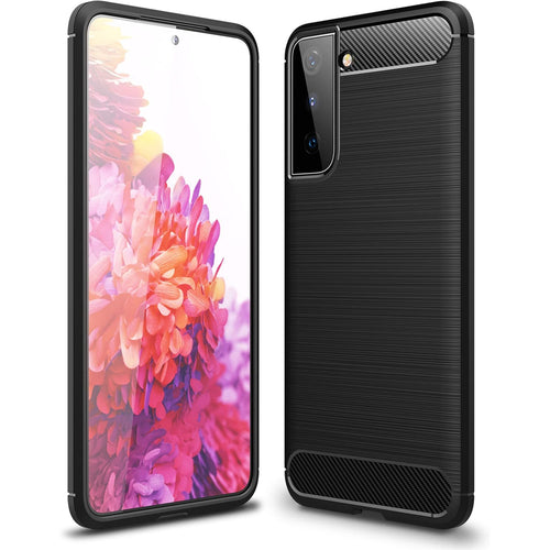 Galaxy S22   Carbon Fibre Rugged Case - Black