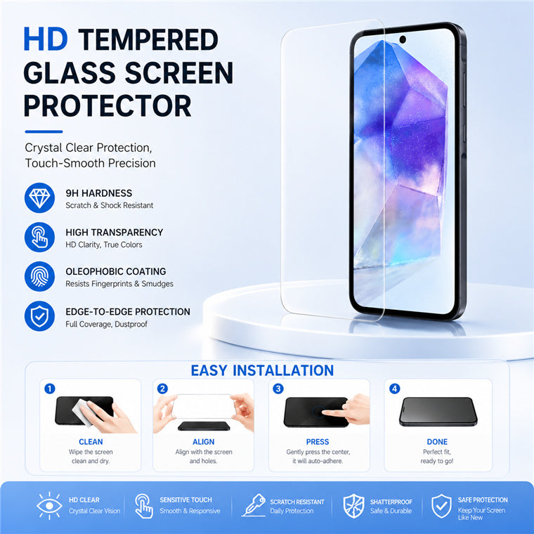 iPhone 17 (6.3")   Glass Screen Protector - Clear