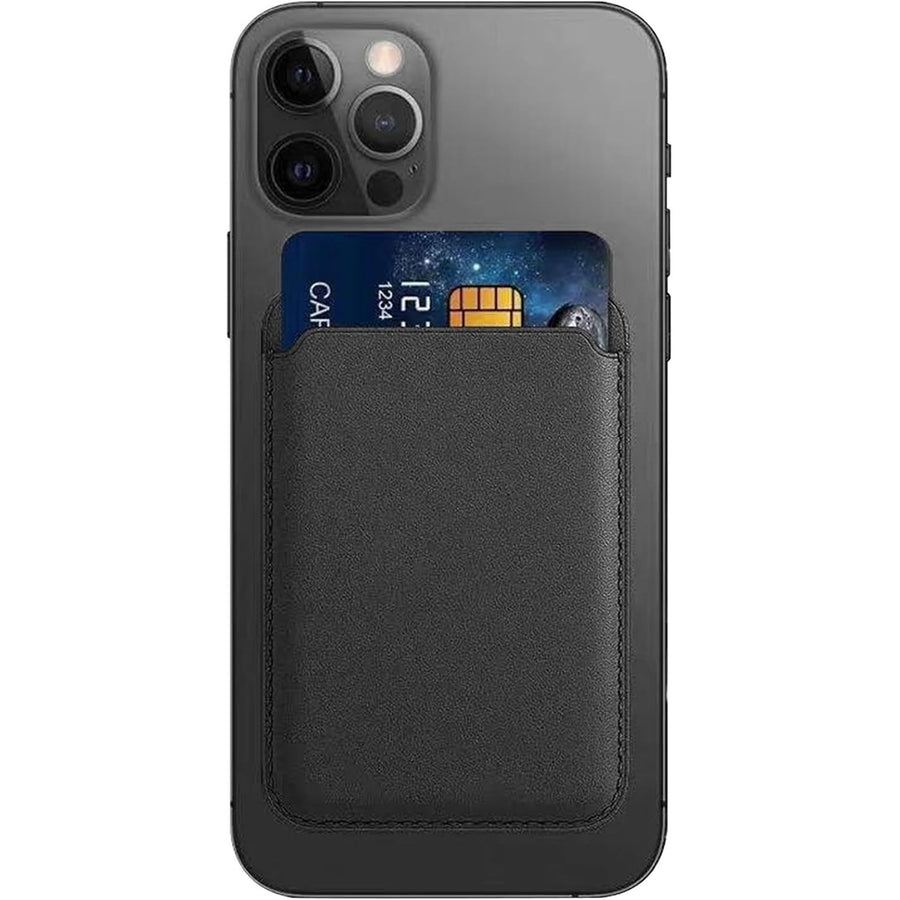 MagSafe Wallet Card Holder - Black - Fit 2-3 cards - Compatible for iPhone 17/16/15/14/13/12 Series - Durable Microtwill Material