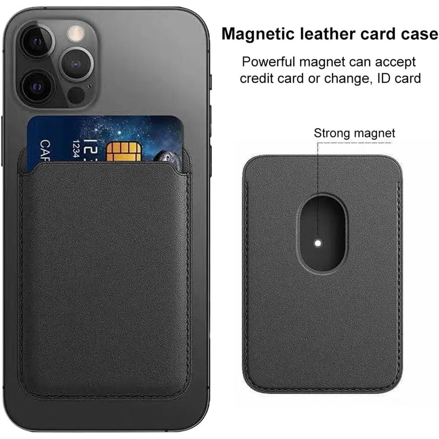 MagSafe Wallet Card Holder - Black - Fit 2-3 cards - Compatible for iPhone 17/16/15/14/13/12 Series - Durable Microtwill Material