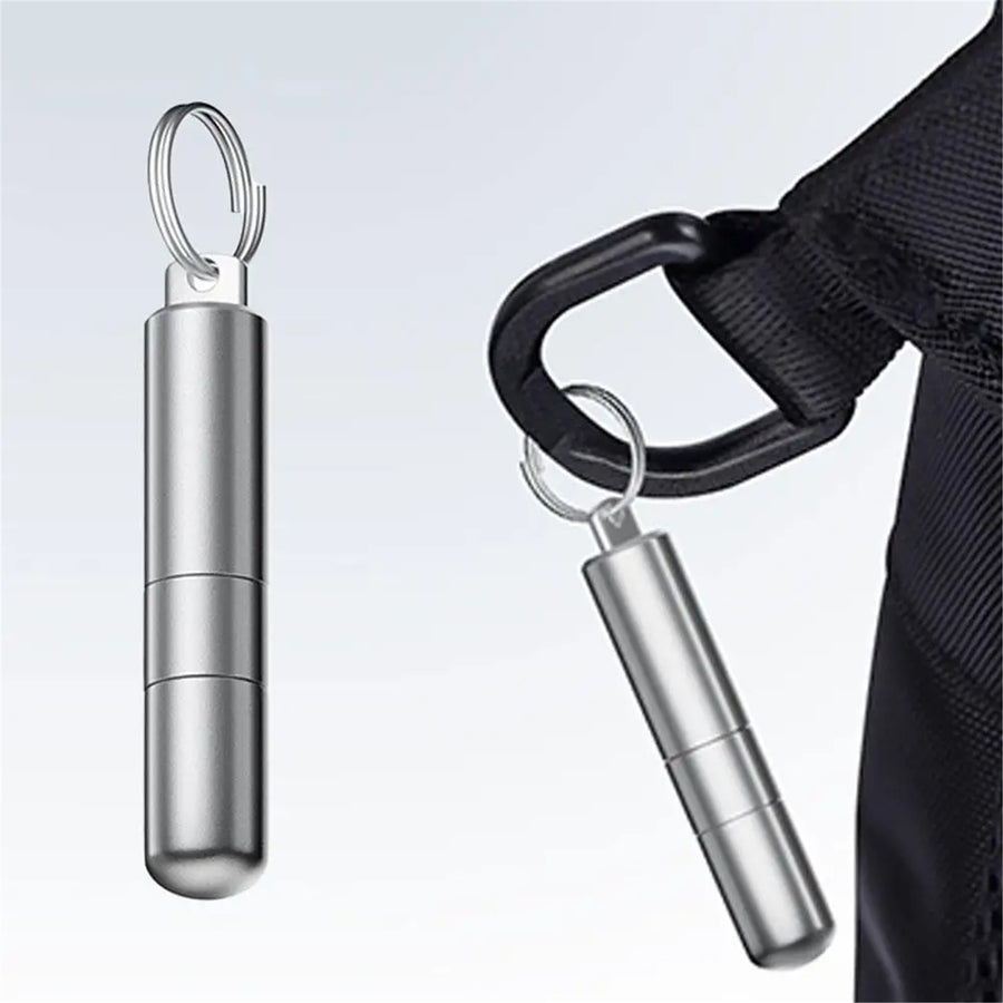 SIM Card Ejector Tool with Earphone Cleaning Pen - Silver - Includes keychain - Multi-functional Brush