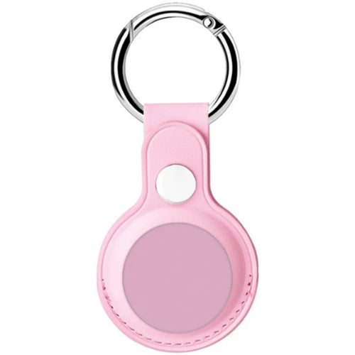 Leather Key Ring for Airtag (2nd Gen/1 Gen) - Pink