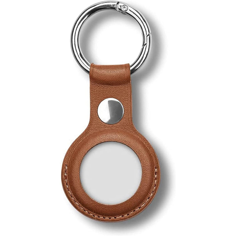 Leather Key Ring for Airtag (2nd Gen/1 Gen) - Brown