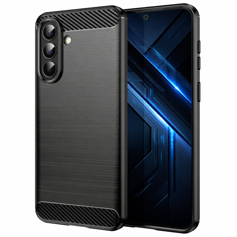 Galaxy A57 (2026)   Carbon Fibre Rugged Case - Black
