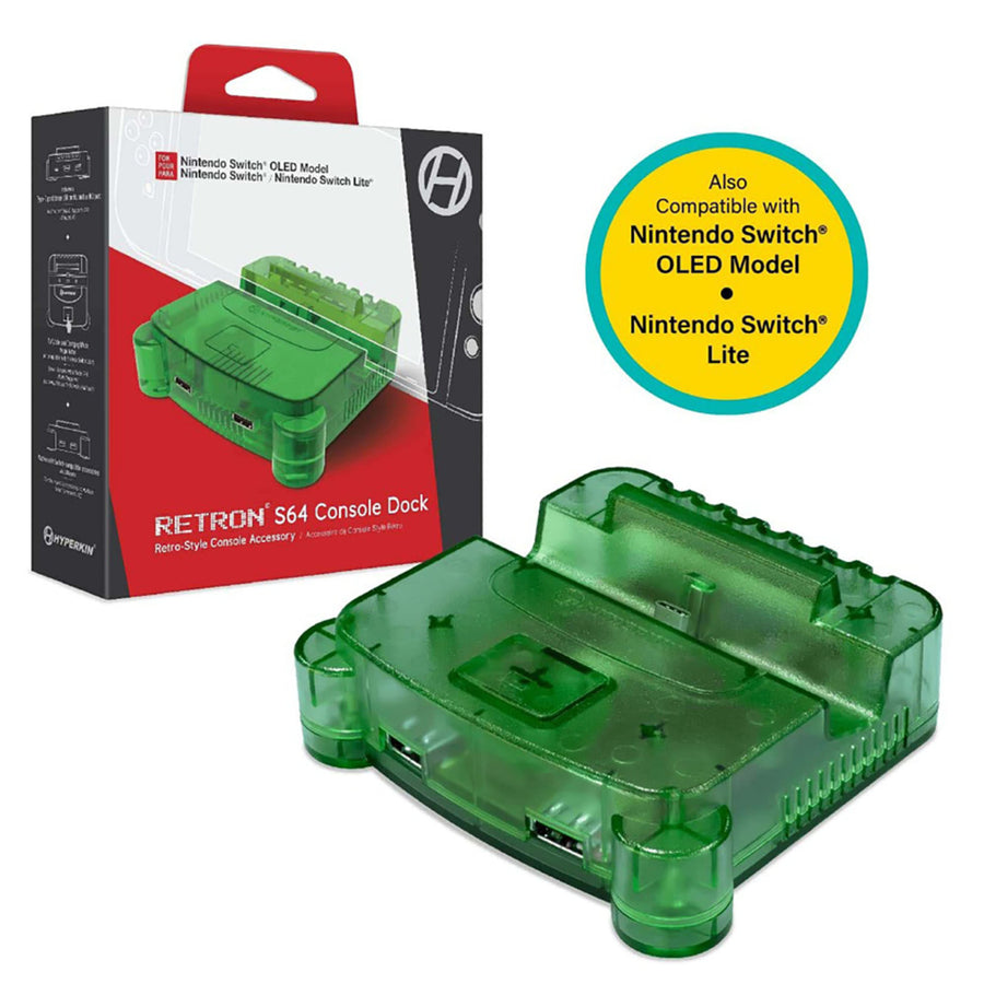 Hyperkin RetroN S64 Console Dock Green For Nintendo Switch
