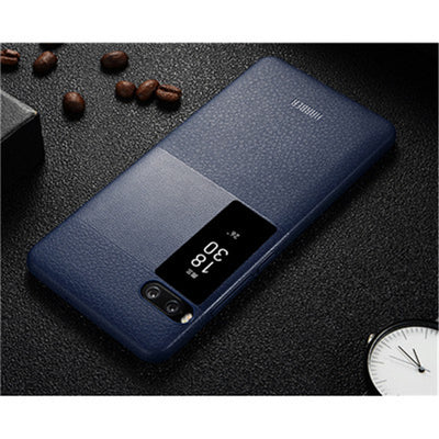 Harber Meizu Pro 7 Plus   Premium Leather Back Cover - Black