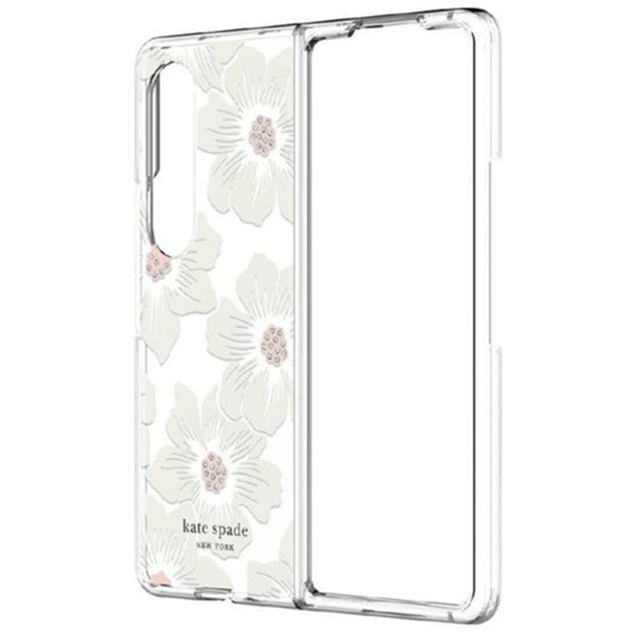 Incase Galazy Z Fold 4 KSNY Hardshell Case – Hollyhock Flower Clear