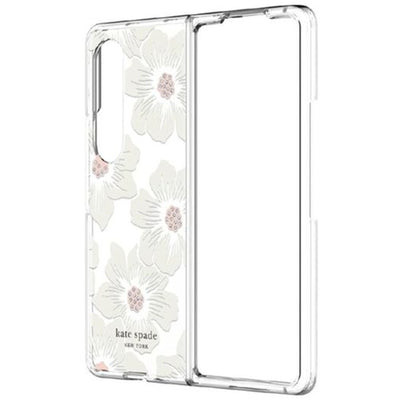 Incase Galazy Z Fold 4 KSNY Hardshell Case - Hollyhock Flower Clear