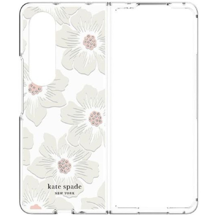 Incase Galazy Z Fold 4 KSNY Hardshell Case - Hollyhock Flower Clear