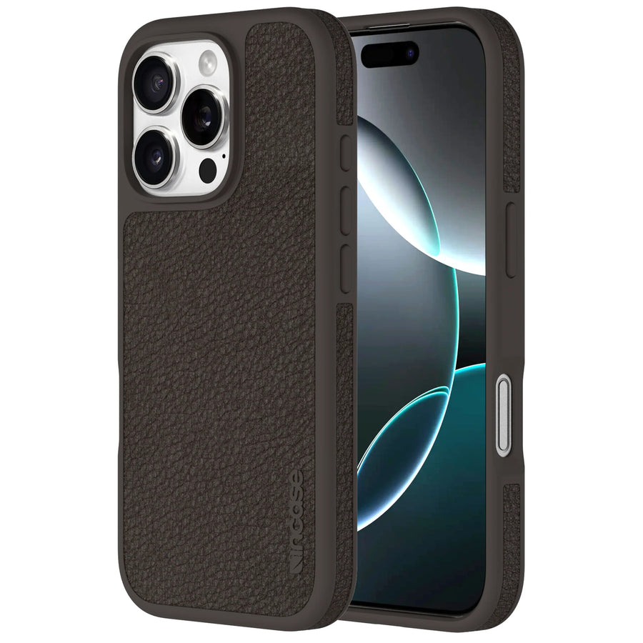 INPH190390-LHCOC - Incase ICON Case (MS) iPhone 16 Pro - Cocoa Leather