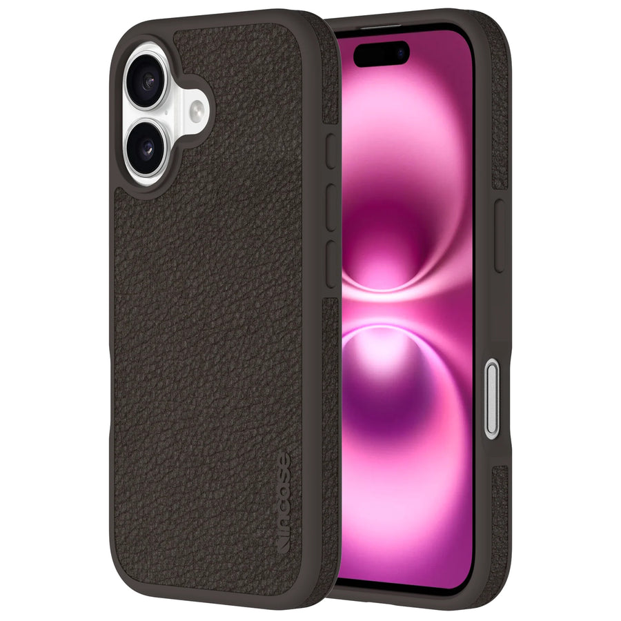 INPH190389-LHCOC - Incase ICON Case (MS) iPhone 16 - Cocoa Leather