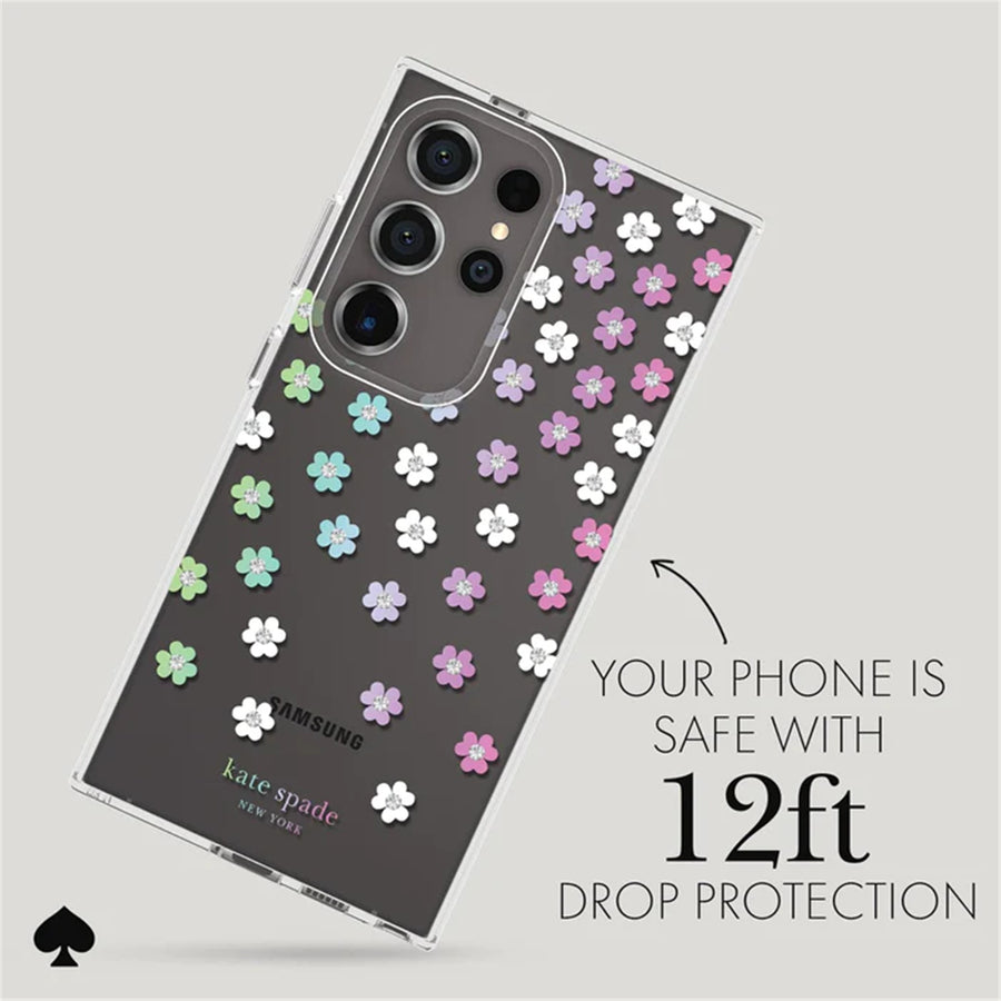 KS053528 - KSNY Samsung S24 Ultra Protective Case Scattered Flowers