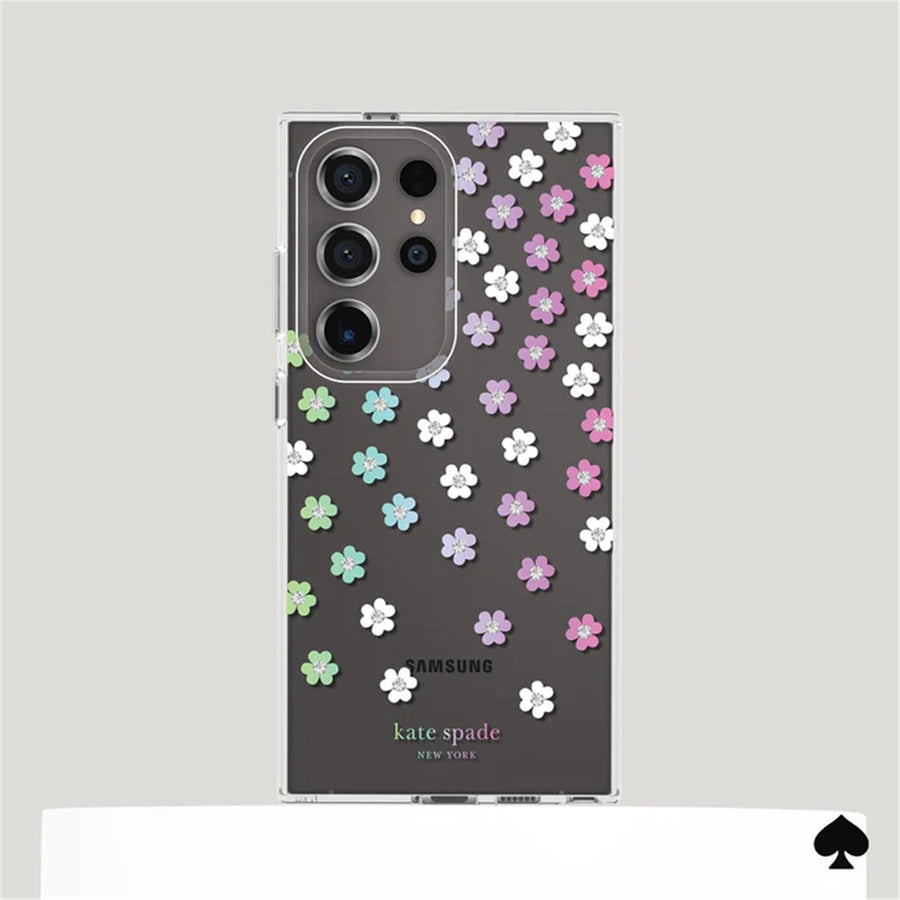 KS053528 - KSNY Samsung S24 Ultra Protective Case Scattered Flowers