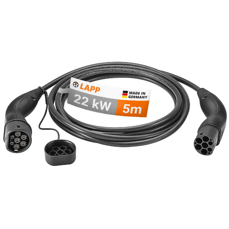 61781 - LAPP EV Charge Cable Typ 2 (22kW-3P-32A) 5m - Black