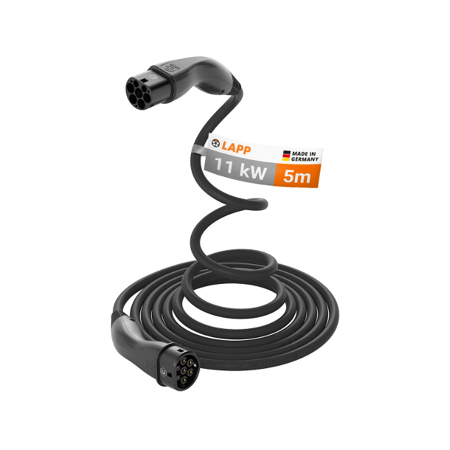 61793 - LAPP EV Helix Charge Cable Typ 2 (11kW-3P-20A) 5m - Black