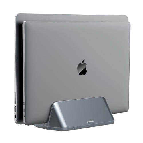 MB-STD-S5GRY - mbeat® Stage S5 Adjustable Dual Bay Tablet, Laptop and MacBook Vertical Stand (Space Grey)
